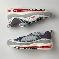 Nike Air Max 98 Grey Fog Habanero Red